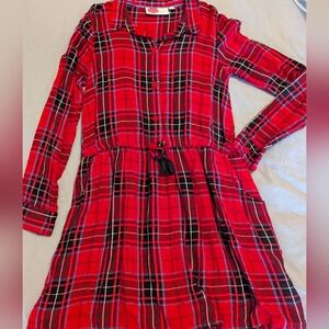 Mini Boden Plaid Red Kids Dress